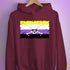 Nonbinary Pride Pirate Flag Hoodie - Maroon